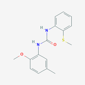 molecular formula C16H18N2O2S B5727505 N-(2-METHOXY-5-METHYLPHENYL)-N'-[2-(METHYLSULFANYL)PHENYL]UREA 