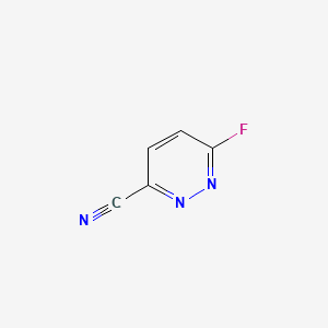 molecular formula C5H2FN3 B572751 6-Fluoropyridazine-3-carbonitrile CAS No. 1313738-70-3