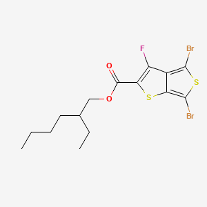 molecular formula C15H17Br2FO2S2 B572752 2-Ethylhexyl 4,6-dibromo-3-fluorothieno[3,4-b]thiophene-2-carboxylate CAS No. 1237479-38-7