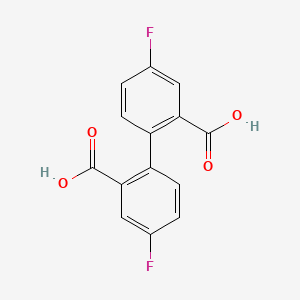 molecular formula C14H8F2O4 B572753 4,4'-Difluorobiphenyl-2,2'-dicarboxylic acid CAS No. 1215205-82-5