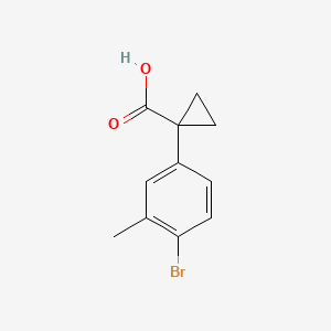 molecular formula C11H11BrO2 B572755 1-(4-Bromo-3-methylphenyl)cyclopropane-1-carboxylic acid CAS No. 1314654-60-8