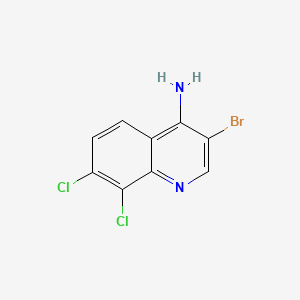 molecular formula C9H5BrCl2N2 B572756 3-Bromo-7,8-dichloroquinolin-4-amine CAS No. 1208399-09-0