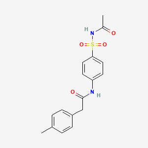 molecular formula C17H18N2O4S B5727571 N-[4-(acetylsulfamoyl)phenyl]-2-(4-methylphenyl)acetamide 
