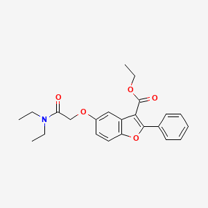molecular formula C23H25NO5 B5727583 ethyl 5-[(diethylcarbamoyl)methoxy]-2-phenyl-1-benzofuran-3-carboxylate 
