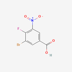 molecular formula C7H3BrFNO4 B572761 3-Bromo-4-fluoro-5-nitrobenzoic acid CAS No. 1290117-21-3