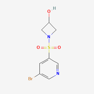 molecular formula C8H9BrN2O3S B572775 1-(5-Bromopyridin-3-ylsulfonyl)azetidin-3-ol CAS No. 1244060-05-6