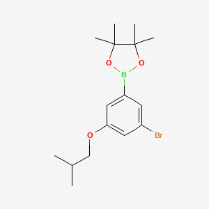 molecular formula C16H24BBrO3 B572778 2-(3-Bromo-5-isobutoxyphenyl)-4,4,5,5-tetramethyl-1,3,2-dioxaborolane CAS No. 1218789-48-0