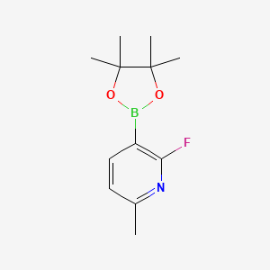 molecular formula C12H17BFNO2 B572781 2-Fluoro-6-methyl-3-(4,4,5,5-tetramethyl-1,3,2-dioxaborolan-2-yl)pyridine CAS No. 1218790-38-5