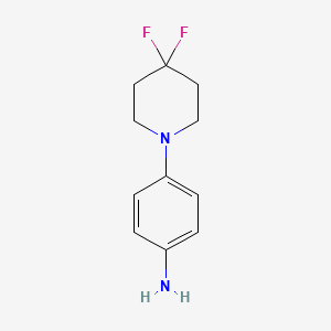 molecular formula C11H14F2N2 B572783 4-(4,4-Difluoro-1-piperidyl)aniline CAS No. 1266330-18-0