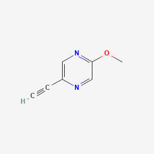 molecular formula C7H6N2O B572785 2-Ethynyl-5-methoxypyrazine CAS No. 1374115-62-4