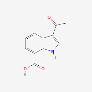 molecular formula C11H9NO3 B572792 3-acetyl-1H-indole-7-carboxylic acid CAS No. 1227753-16-3