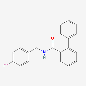 molecular formula C20H16FNO B5727954 N-(4-fluorobenzyl)biphenyl-2-carboxamide 