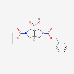 (3aS,6aS)-2-((Benzyloxy)carbonyl)-5-(tert-butoxycarbonyl)octahydropyrrolo[3,4-c]pyrrole-3a-carboxylic acid