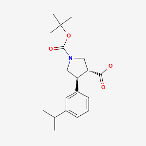 (3R,4S)-1-[(2-methylpropan-2-yl)oxycarbonyl]-4-(3-propan-2-ylphenyl)pyrrolidine-3-carboxylate