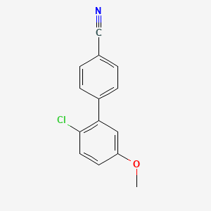 molecular formula C14H10ClNO B572800 4-(2-Chloro-5-methoxyphenyl)benzonitrile CAS No. 1365271-33-5