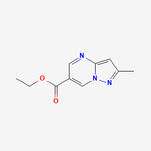 molecular formula C10H11N3O2 B572804 Ethyl 2-methylpyrazolo[1,5-A]pyrimidine-6-carboxylate CAS No. 1263061-14-8