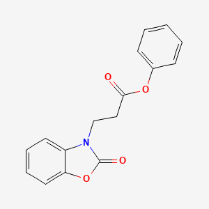 molecular formula C16H13NO4 B5728089 Phenyl 3-(2-oxo-1,3-benzoxazol-3-yl)propanoate 