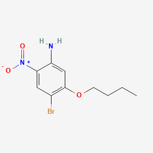 molecular formula C10H13BrN2O3 B572811 4-Bromo-5-butoxy-2-nitroaniline CAS No. 1255574-66-3