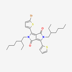 molecular formula C30H39BrN2O2S2 B572815 3-(5-Bromothiophen-2-yl)-2,5-bis(2-ethylhexyl)-6-(thiophen-2-yl)pyrrolo[3,4-c]pyrrole-1,4(2H,5H)-dione CAS No. 1308671-90-0