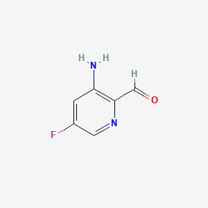 molecular formula C6H5FN2O B572820 3-Amino-5-fluoropicolinaldehyde CAS No. 1289114-66-4