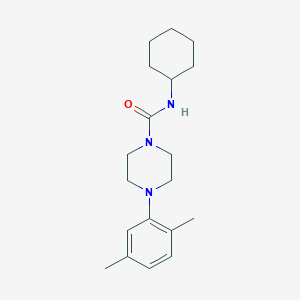 molecular formula C19H29N3O B5728230 N-cyclohexyl-4-(2,5-dimethylphenyl)piperazine-1-carboxamide 