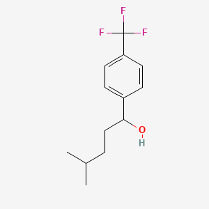 4-Methyl-1-(4-(trifluoromethyl)phenyl)pentan-1-ol
