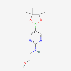 2-((5-(4,4,5,5-Tetramethyl-1,3,2-dioxaborolan-2-yl)pyrimidin-2-yl)amino)ethanol