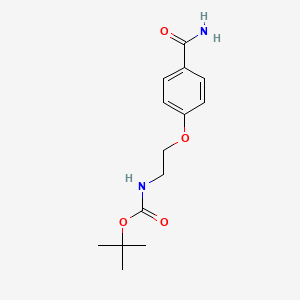 molecular formula C14H20N2O4 B572829 4-[2-(Boc-amino)ethoxy]benzamide CAS No. 1256633-40-5