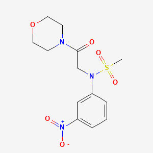 molecular formula C13H17N3O6S B5728312 N-[2-(morpholin-4-yl)-2-oxoethyl]-N-(3-nitrophenyl)methanesulfonamide 