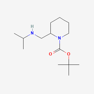 molecular formula C14H28N2O2 B572836 tert-Butyl 2-((isopropylamino)methyl)piperidine-1-carboxylate CAS No. 1289387-82-1