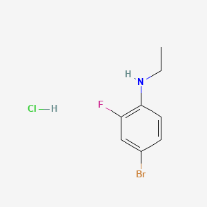molecular formula C8H10BrClFN B572837 4-Bromo-N-ethyl-2-fluoroaniline hydrochloride CAS No. 1215206-17-9