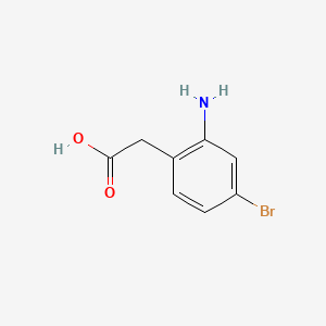 molecular formula C8H8BrNO2 B572839 (2-Amino-4-bromophenyl)acetic acid CAS No. 1261684-16-5