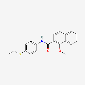 molecular formula C20H19NO2S B5728390 N-[4-(ethylthio)phenyl]-1-methoxy-2-naphthamide 