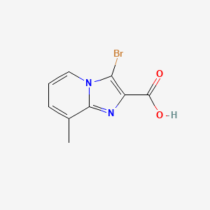 molecular formula C9H7BrN2O2 B572843 3-溴-8-甲基咪唑并[1,2-a]吡啶-2-甲酸 CAS No. 1313712-29-6