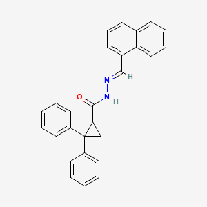 molecular formula C27H22N2O B5728486 N-[(E)-naphthalen-1-ylmethylideneamino]-2,2-diphenylcyclopropane-1-carboxamide 
