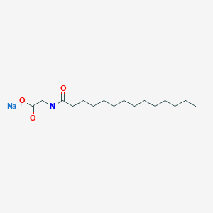 molecular formula C17H32NNaO3 B057285 Glycine, N-methyl-N-(1-oxotetradecyl)-, sodium salt CAS No. 30364-51-3