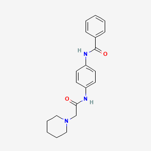 molecular formula C20H23N3O2 B5728516 N-{4-[(piperidin-1-ylacetyl)amino]phenyl}benzamide 