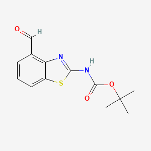 molecular formula C13H14N2O3S B572852 Tert-butyl 4-formylbenzo[d]thiazol-2-ylcarbamate CAS No. 1223748-47-7