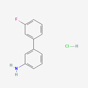 molecular formula C12H11ClFN B572854 3'-Fluoro-[1,1'-biphenyl]-3-amine hydrochloride CAS No. 1210215-22-7