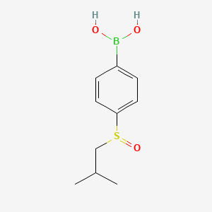 molecular formula C10H15BO3S B572855 (4-(Isobutylsulfinyl)phenyl)boronic acid CAS No. 1217500-98-5