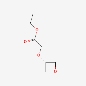 molecular formula C7H12O4 B572861 Ethyl 2-(oxetan-3-yloxy)acetate CAS No. 1207175-21-0