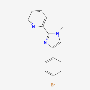 molecular formula C15H12BrN3 B572862 2-(4-(4-bromophenyl)-1-methyl-1H-imidazol-2-yl)pyridine CAS No. 1263284-43-0