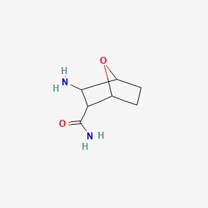 molecular formula C7H12N2O2 B572864 diexo-3-Amino-7-oxa-bicyclo[2.2.1]heptane-2-carboxylic acid amide CAS No. 1212408-87-1