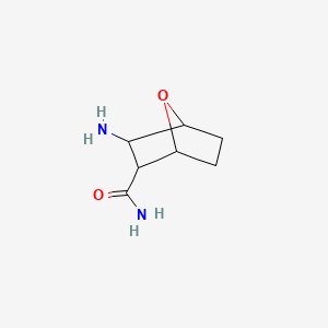 molecular formula C7H12N2O2 B572864 3-Amino-7-oxabicyclo[2.2.1]heptane-2-carboxamide CAS No. 1212408-87-1