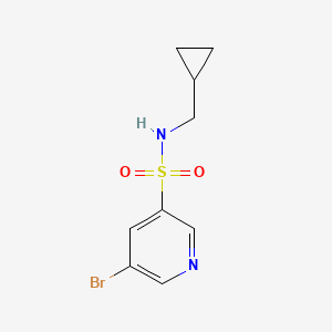 molecular formula C9H11BrN2O2S B572865 5-Bromo-n-(cyclopropylmethyl)pyridine-3-sulfonamide CAS No. 1251249-03-2