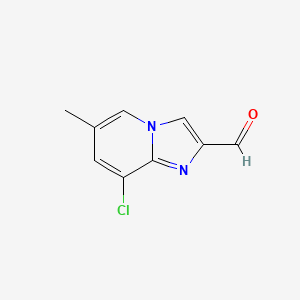 molecular formula C9H7ClN2O B572866 8-氯-6-甲基咪唑并[1,2-a]吡啶-2-甲醛 CAS No. 1313712-64-9