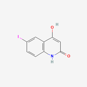 molecular formula C9H6INO2 B572870 4-羟基-6-碘-2-喹啉酮 CAS No. 1260760-00-6