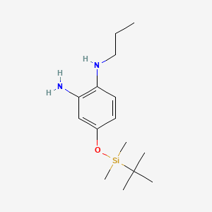 molecular formula C15H28N2OSi B572873 4-(Tert-butyldimethylsilyloxy)-n1-propylbenzene-1,2-diamine CAS No. 1359701-99-7