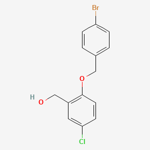 molecular formula C14H12BrClO2 B5728784 [2-[(4-Bromophenyl)methoxy]-5-chlorophenyl]methanol 