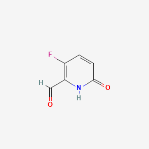 molecular formula C6H4FNO2 B572881 3-Fluoro-6-oxo-1H-pyridine-2-carbaldehyde CAS No. 1227602-39-2